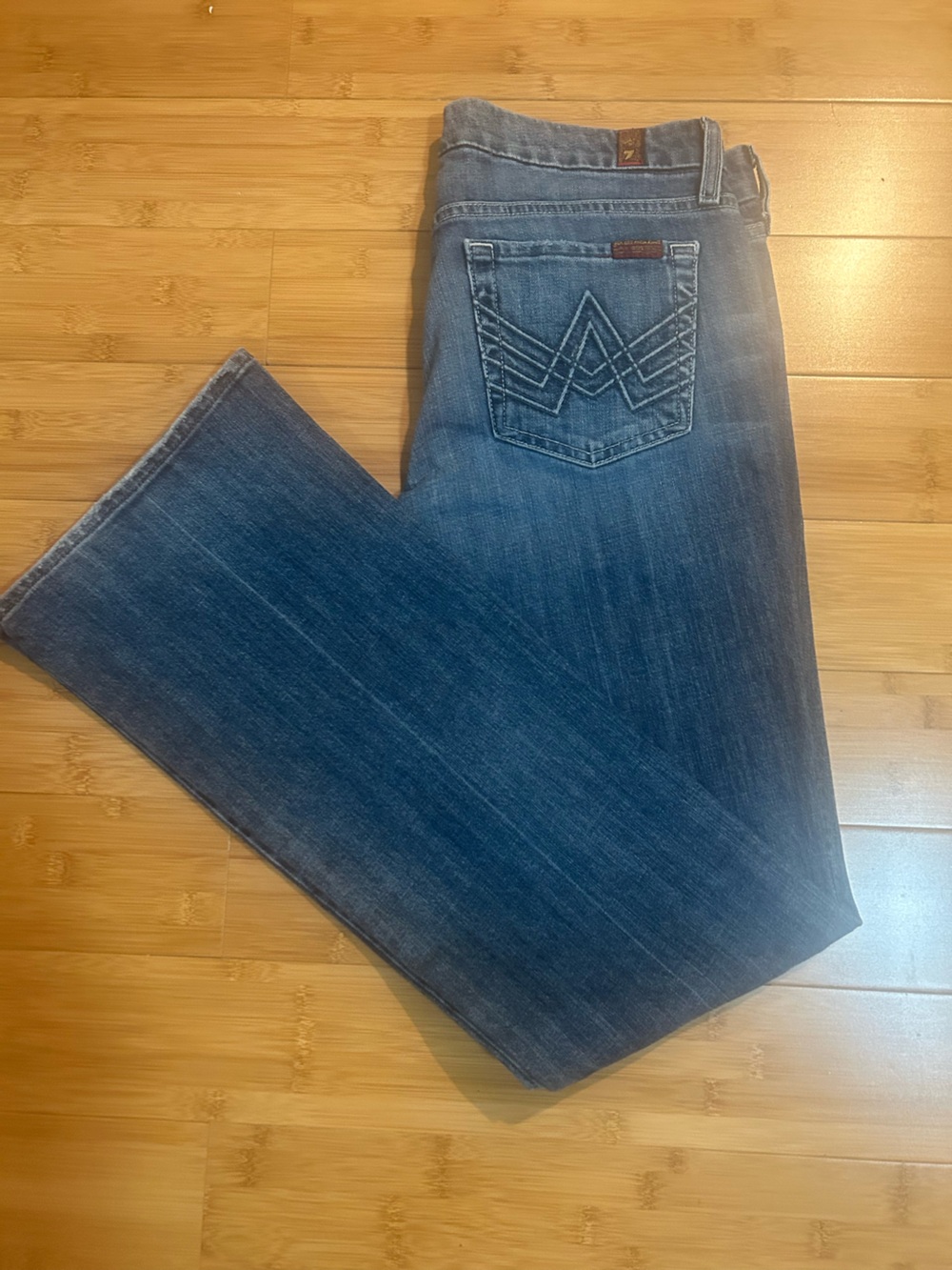 7 For All Mankind Men's Medium Blue Bootcut Jeans